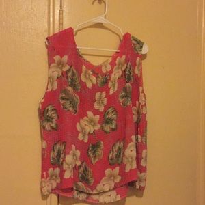 Flowered Top Pink